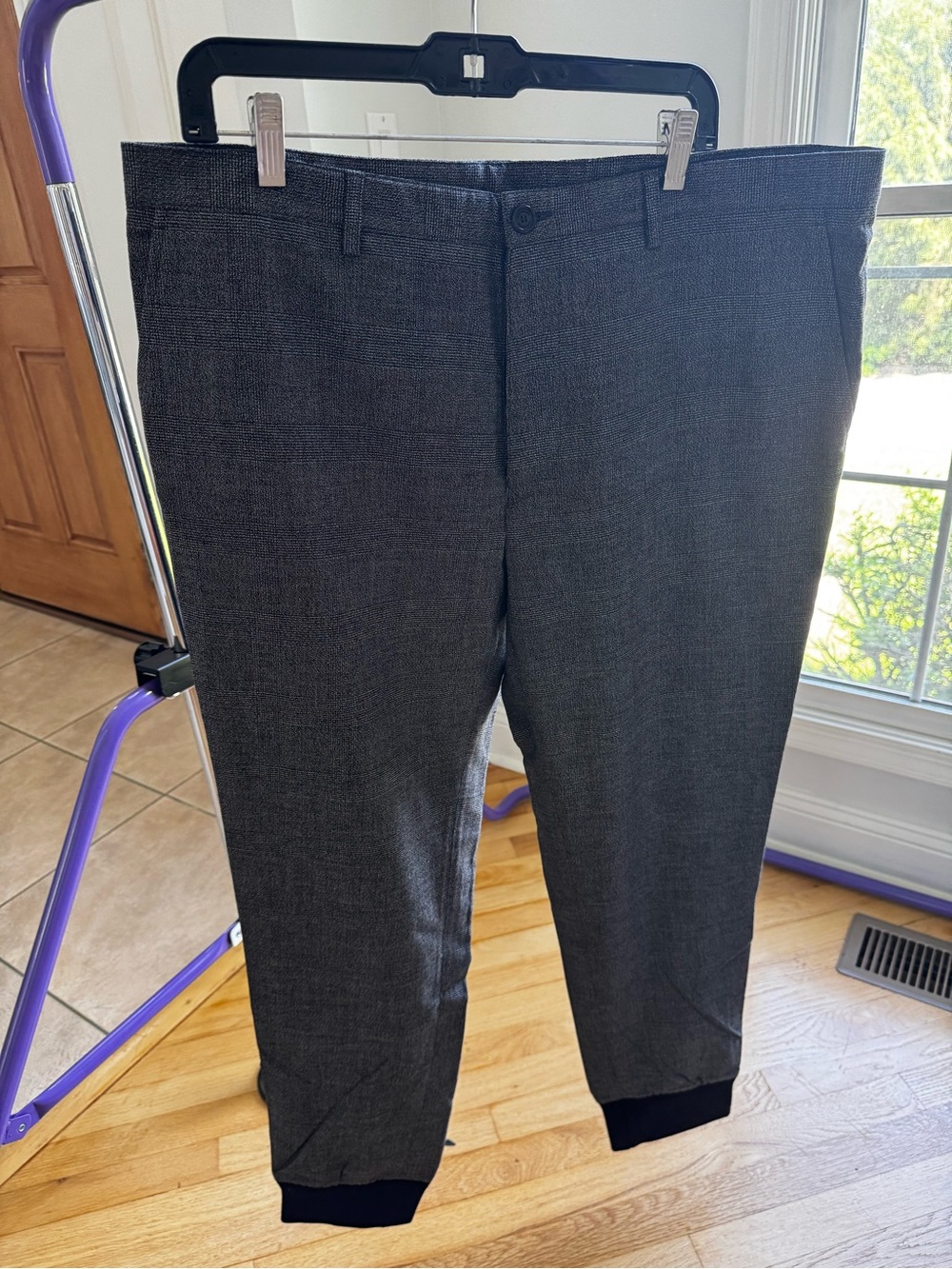 Burberry Men's Charcoal Gray Dress Jogger Pants